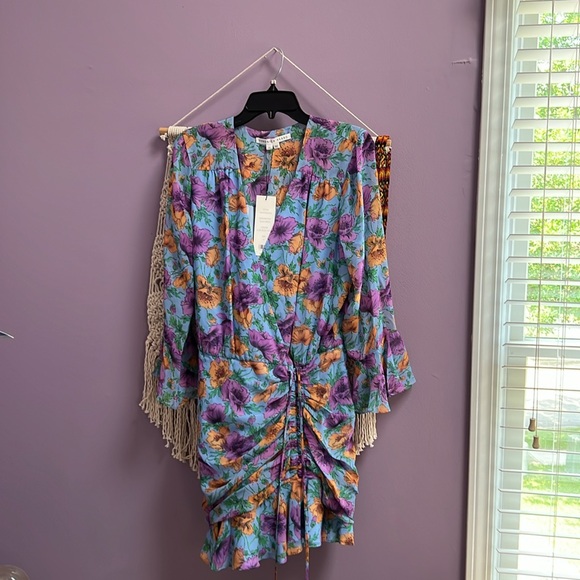 Veronica Beard Sean Floral-Printed Ruched Dress 10 .12 NWT - Picture 12 of 12